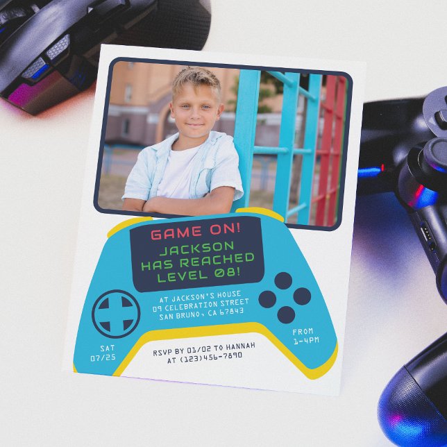 Papier Jeu de budget sur jeu vidéo Photo Fête d'anniversa (Créateur téléchargé)