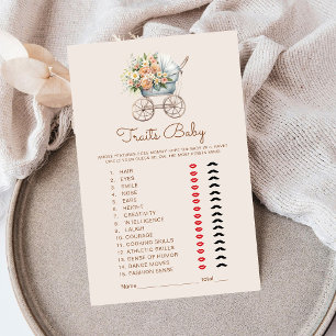 Papier Jeu de caractéristiques de bébé dans un vieux land