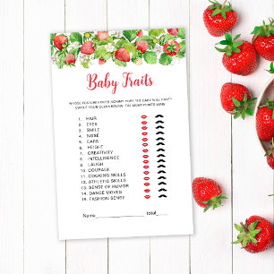 Papier Jeu de caractéristiques de bébé fraise