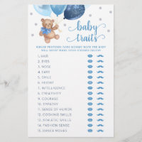 Jeu de caractéristiques de bébé ours en peluche Ba