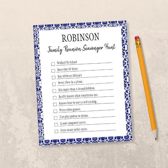 Papier Jeu de chasse au trésor de la Réunion familiale 3 (Créateur téléchargé)