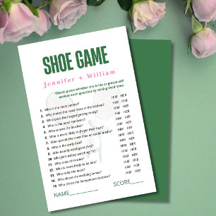 Papier Jeu de chaussures de mariage Jeu de douche de mari