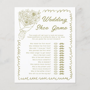 Papier Jeu de chaussures de mariage pour la douche de mar