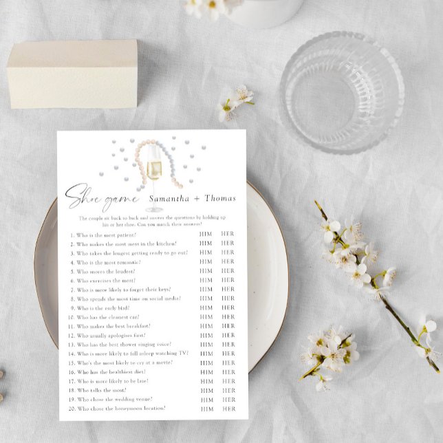 Papier Jeu de chaussures Prosecco jeu de douche nuptiale (Créateur téléchargé)