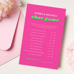 Papier Jeu de chaussures Retro Rose & Vert Super Mariage