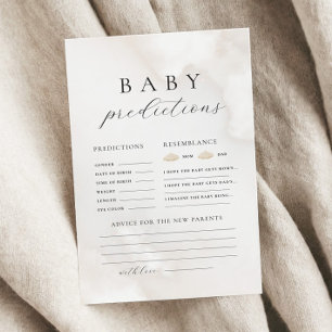 Papier Jeu de conseils de prédiction des Baby showers neu