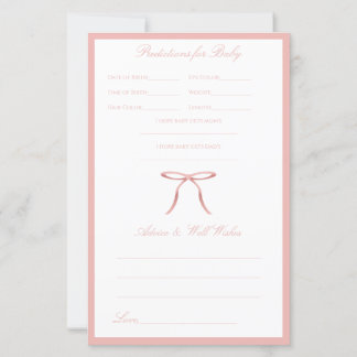 Papier Jeu de conseils et de prédictions pour Baby Shower