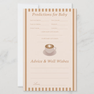 Papier Jeu de conseils et de prédictions pour Baby Shower