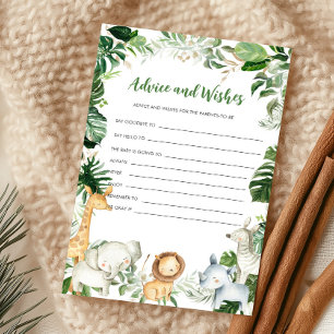 Papier Jeu de conseils et de vœux pour la douche Wild One