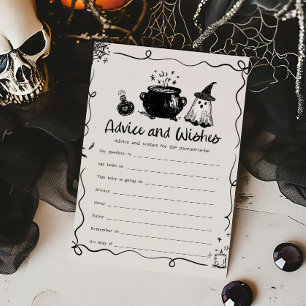 Papier Jeu de conseils et vœux pour bébé Halloween en rou