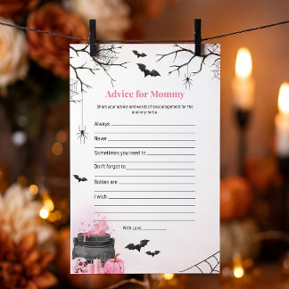Papier Jeu de conseils pour maman Pink Girl A Baby is Bre