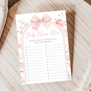 Papier Jeu de course au nom de bébé Fleur Bébé en Fleur D