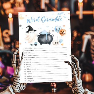 Papier Jeu de désordre de mots Blue Ghost Little Boo