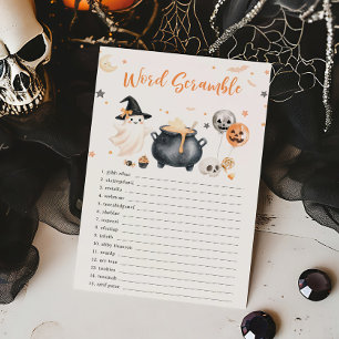 Papier Jeu de désordre de mots Petit Fantôme Orange