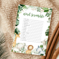 Jeu de désordre de mots pour bébé Safari Wild One