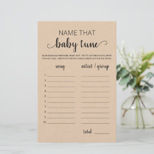 Papier Jeu de devinette de berceuse pour bébé Jeu de fête