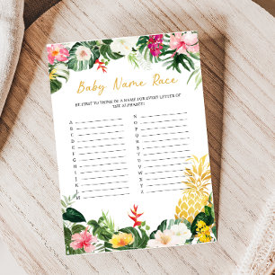 Papier Jeu de devinette de nom de bébé Shower Aloha Baby 