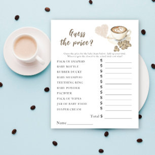 Papier Jeu de devinette de prix pour baby shower autour d