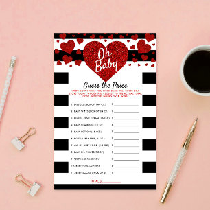 Papier Jeu de devinette de prix pour Baby Shower Little S