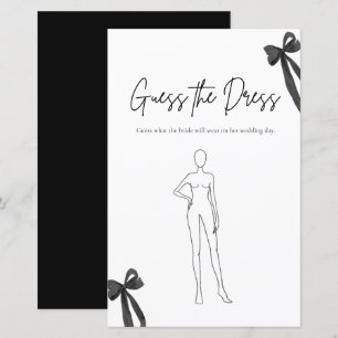 Papier Jeu de devinette de robe de mariée à nœud noir