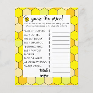 Papier Jeu de devinette du prix de l'abeille florale