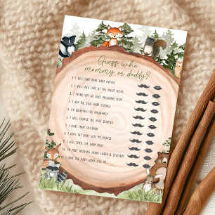 Papier Jeu de devinette Maman ou Papa Animaux de la forêt