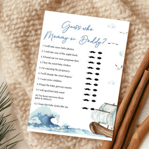 Papier Jeu de devinette Maman ou Papa Bateau nautique