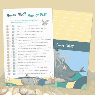 Papier Jeu de devinette nautique pour une baby shower sur