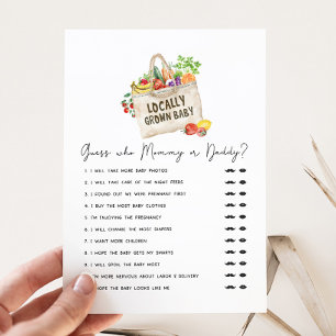 Papier Jeu de devinette pour baby shower de bébé cultivé 