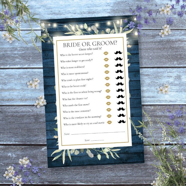 Papier Jeu de devinette rustique pour baby shower avec fe (Rustic Guess Who Greenery Bridal Shower Game
)