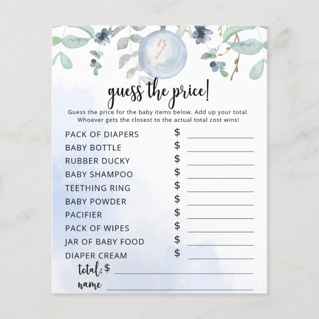 Papier Jeu de devis de prix d'hiver (Devant)