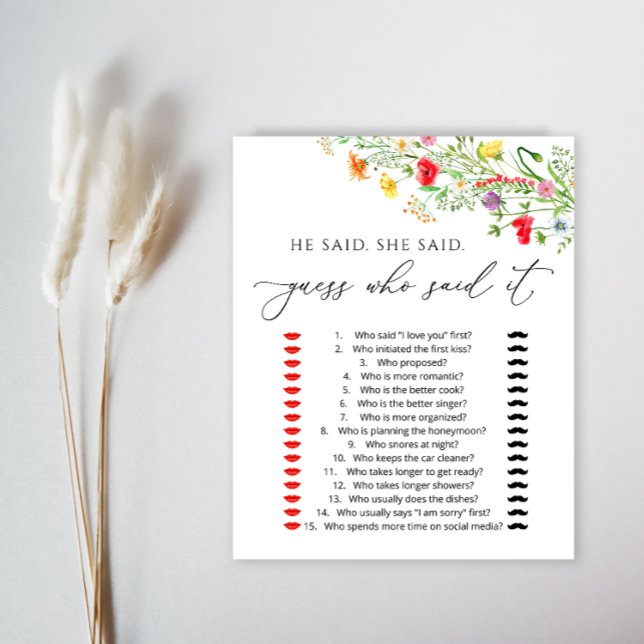 Papier Jeu de douche de mariée aux fleurs élégantes (Créateur téléchargé)