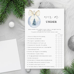 Papier Jeu de douche de mariée hiver au-dessus ou en dess