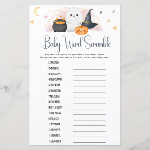 Papier Jeu de douche Halloween Little Boo Word Scramble