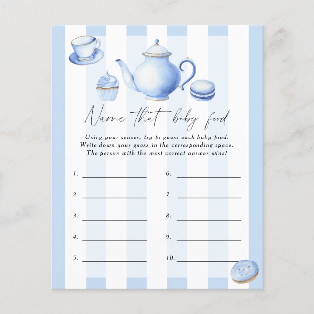 Papier Jeu de douche pour bébé - Thé party (Devant)