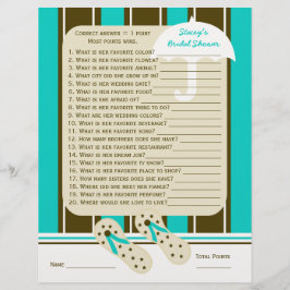 Papier Jeu de fête de la Wedding shower ou de la nuptiale