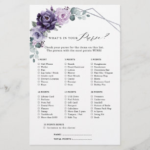 Papier Jeu de Fête des mariées à fleurs florales de prune