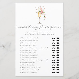 Papier Jeu de Fête des mariées de chaussures Mariage Pink