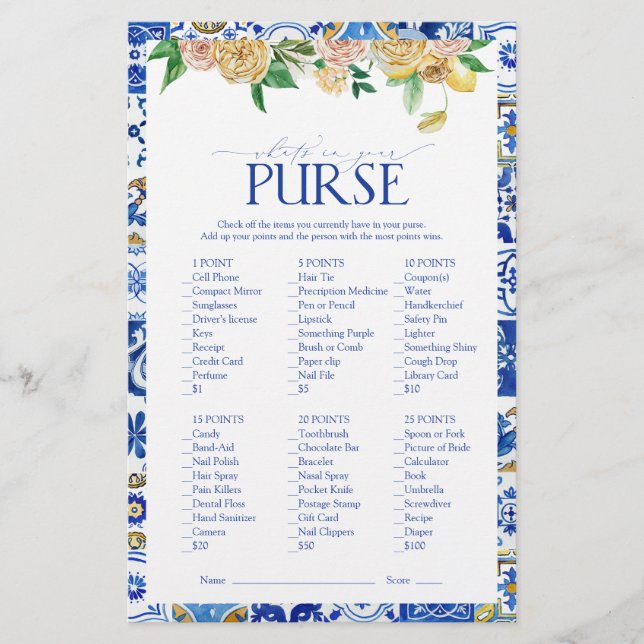 Papier Jeu de Fête des mariées de citron méditerranéen (Devant)