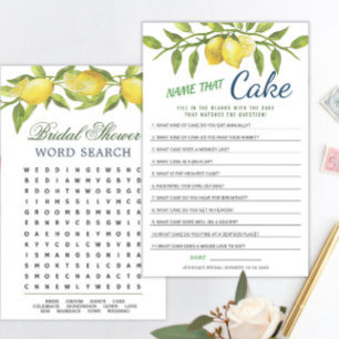Papier Jeu de Fête des mariées de citrons et verdure à de