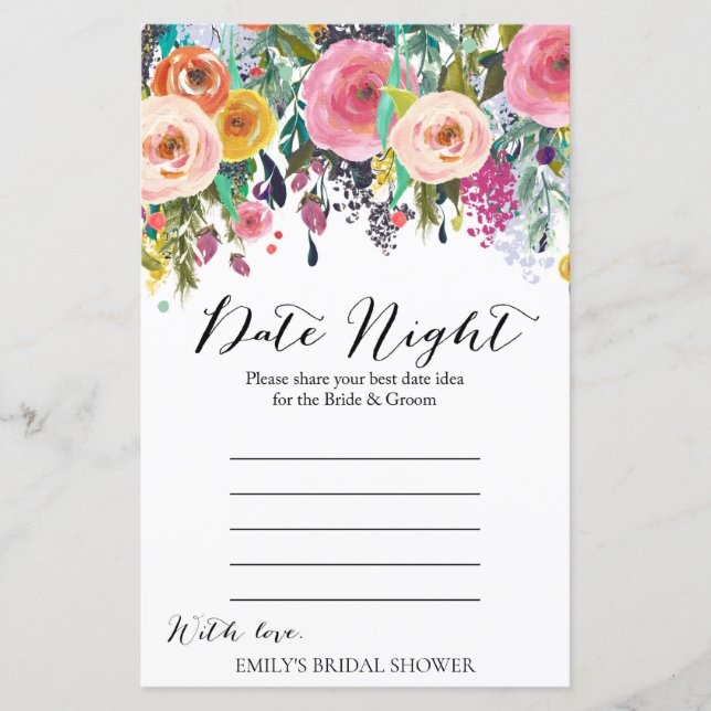 Papier Jeu de Fête des mariées de jardin IMPRIMÉ (Devant)