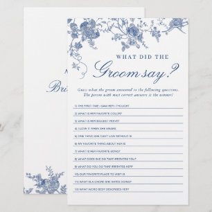 Papier Jeu de Fête des mariées de Jardin Victorian Blue