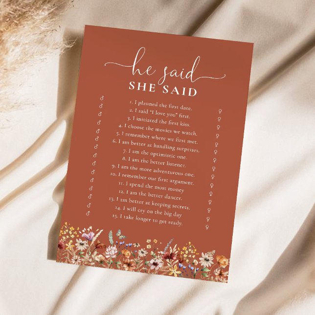 Papier Jeu de Fête des mariées Fleur sauvage minuscule Te (Créateur téléchargé)