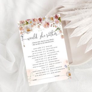 Papier Jeu de Fête des mariées Fleurs d'aquarelle rose pâ