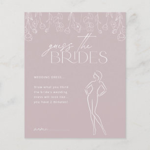 Papier Jeu de Fête des mariées Florale Boho moderne