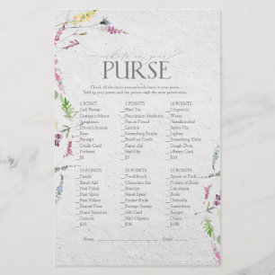 Papier Jeu de Fête des mariées Foral fleur sauvage Waterc