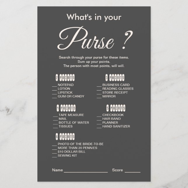 Papier Jeu de Fête des mariées moderne et élégant gris fo (Dos)
