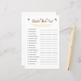 Papier Jeu de Fête des mariées "Think Fast"