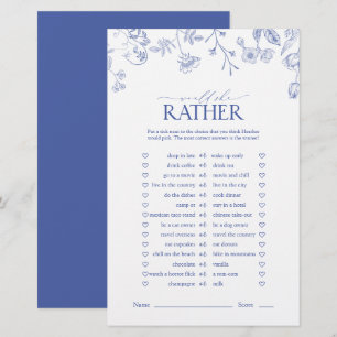 Papier Jeu de Fête des mariées victorienne bleu et blanc