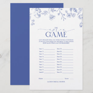 Papier Jeu de Fête des mariées victorienne bleu et blanc